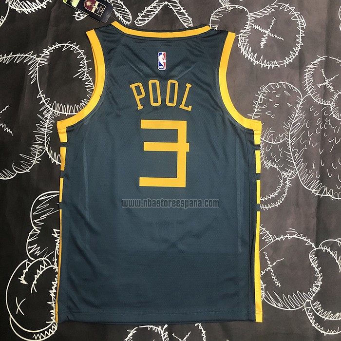 Camiseta Golden State Warriors Jordan Poole NO 3 Ciudad 2018-19 Azul